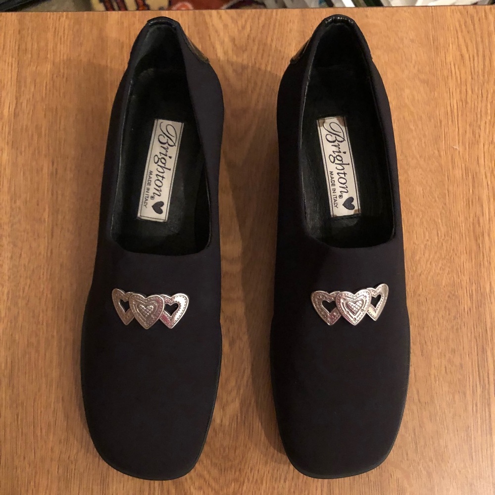 NWOT Brighton Black Slip-On Loafers Sz 6